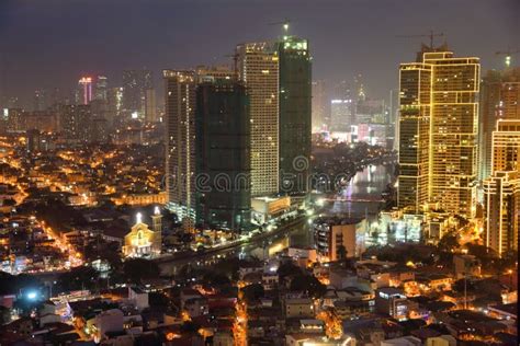 Manila night view stock image. Image of capital, destination - 115309317