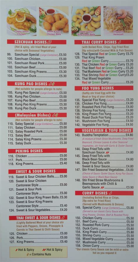 The Ruby Chinese and Thai takeaway Birmingham's full menu online