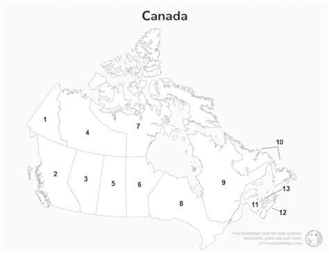 Canada Map Quiz Print Out | Free Study Maps