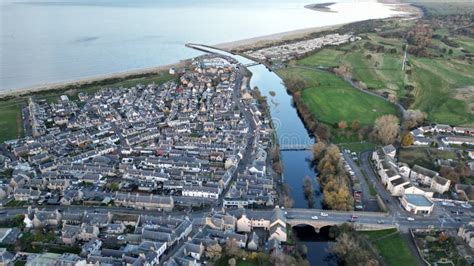 Aerial Shot of Nairn Town in Scotland. Stock Photo - Image of kingdom ...