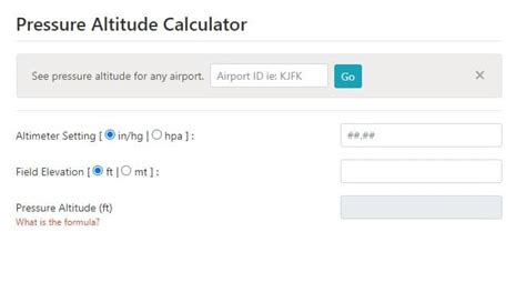 7 Best Pressure Altitude Calculator - JSCalc Blog