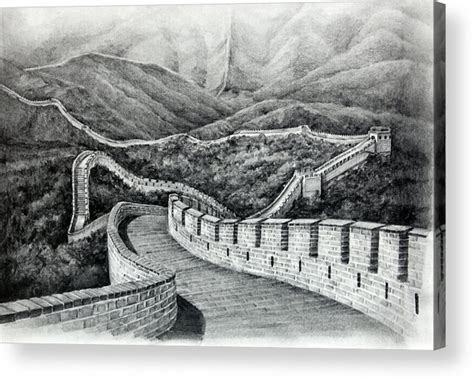 Great Wall Of China Drawing at PaintingValley.com | Explore collection of Great Wall Of China ...