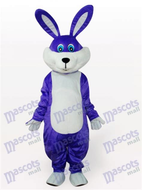 Purple Easter Bunny Rabbit Animal Adult Mascot Costume