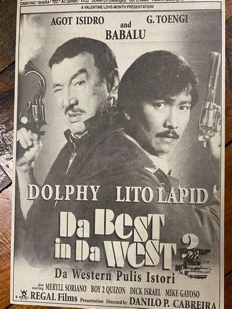 Old Vintage Newspaper Cut Out - Babalu Dolphy and Lito Lapid - Da Best in Da West 2 Philipines ...