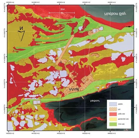 Preliminary landscape hazards map for Arviat, Nunavut, covering the... | Download Scientific Diagram