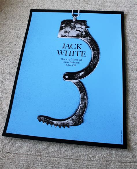 ALAN HYNES Posters and Prints — Jack White poster Tulsa OK 2012