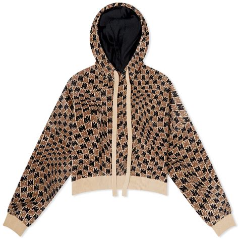 AMIRI MA Swirl Logo Knit Hoodie Brown | END.