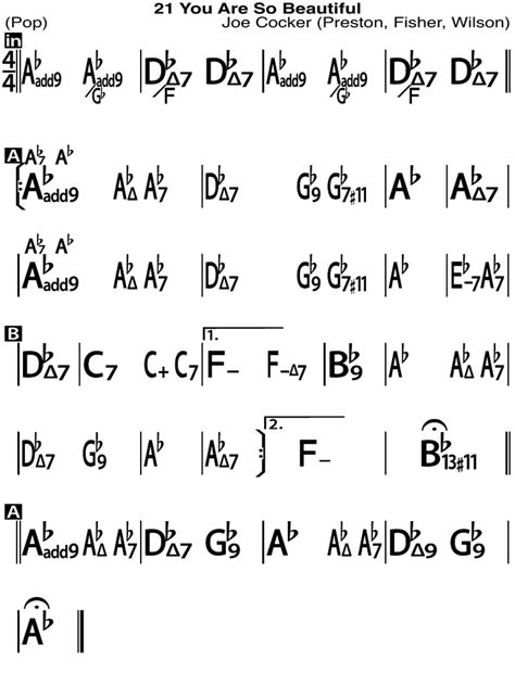 You Are So Beautiful Chords | PDF