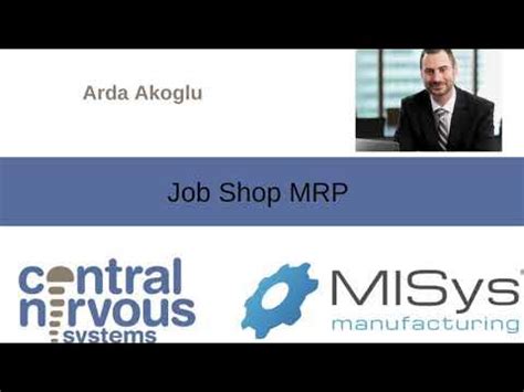 MISys Tips and Tricks - Job Shop MRP - YouTube