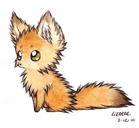 fluffy fennec fox by Liedeke on deviantART | Animal drawings, Fox art ...