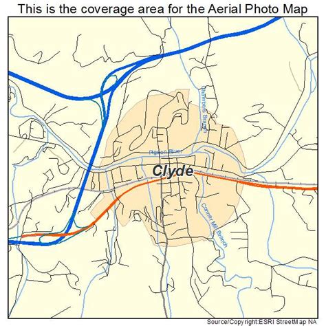 Aerial Photography Map of Clyde, NC North Carolina