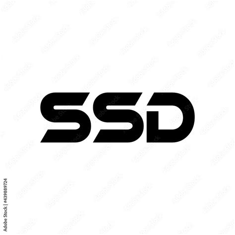 SSD letter logo design with white background in illustrator, vector logo modern alphabet font ...