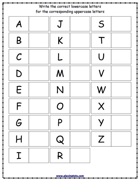 4 Capital and Small Alphabets Worksheets Free printable alphabet work ...