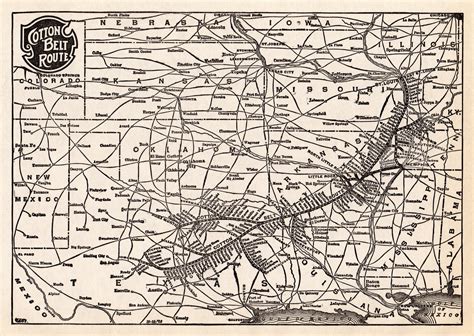 1934 Antique COTTON BELT Route Railway Map St Louis | Etsy | Map wall art, Horse art print, Map