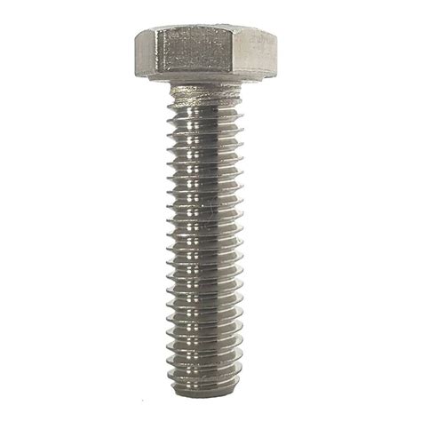 Fastenere | 1/4-20 x 2-1/2" Hex Head Tap Bolts Fully Threaded Stainless Steel 18-8 Qty 25