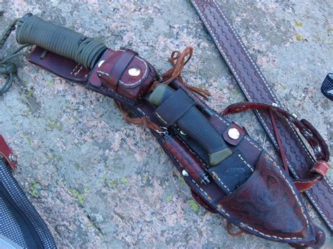 kukri & sheath. Cool Knives, Knives And Swords, Knife Sheath, Kydex Sheath, Fishing Kit, Bass ...