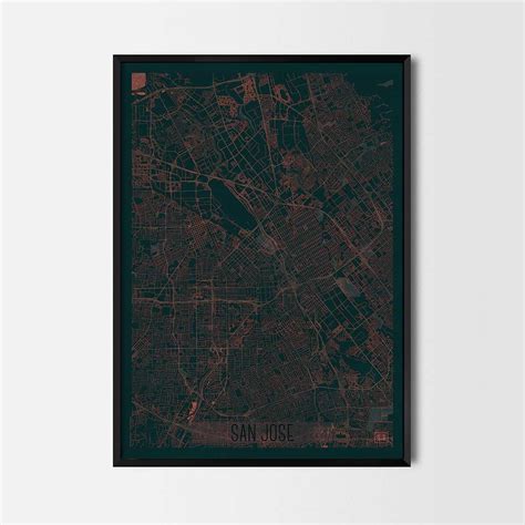 San Jose city posters - City Art Posters and map prints | City art, Art print gifts, Poster art