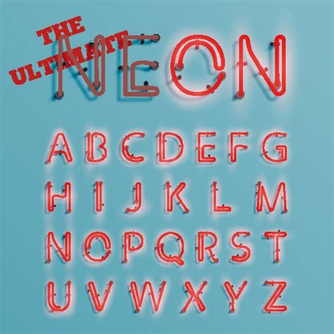 Premium Vector | Neon Letter Font Design Vector