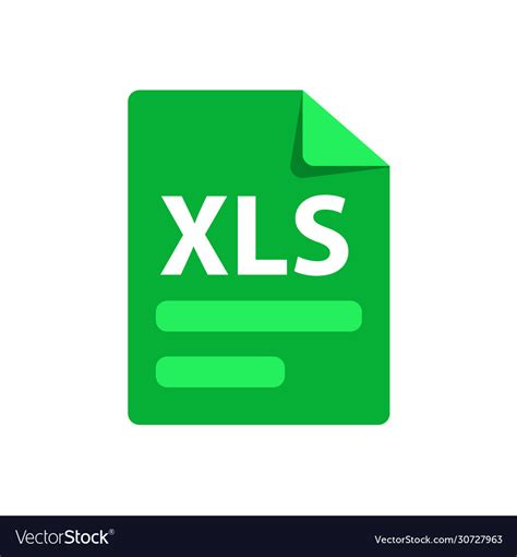 Green icon xls file format extensions icon Vector Image