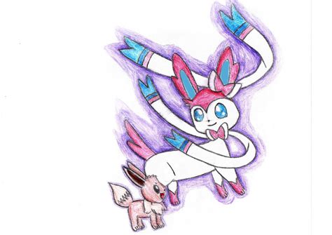 Eevee and Sylveon by MintStarMari on DeviantArt