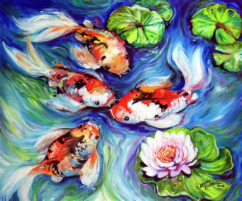 Happiness Koi Painting by Marcia Baldwin | Fine Art America