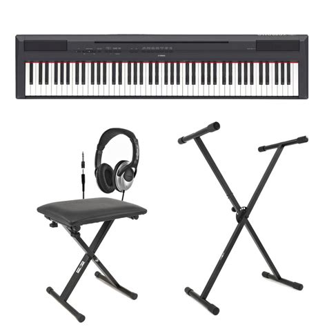 Yamaha P115 Digital Piano, Black, Inc. Stand, Bench and Headphones at ...