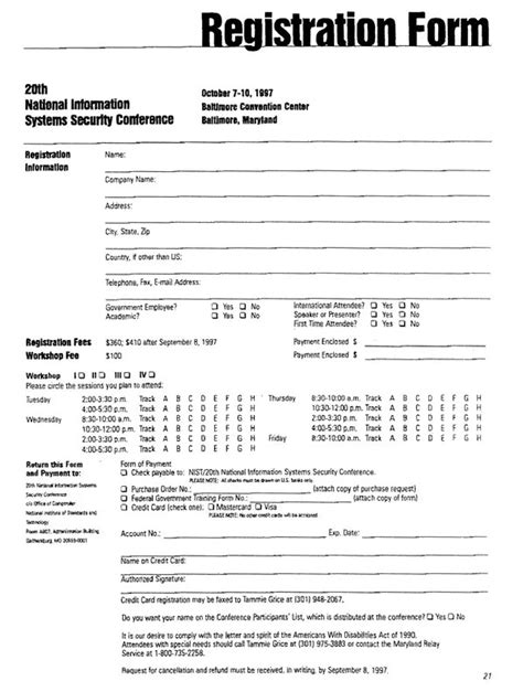 Registration Form Templates - Find Word Templates