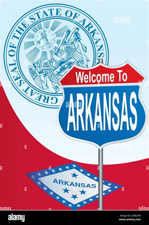 road sign Welcome to Arkansas Stock Vector Image & Art - Alamy