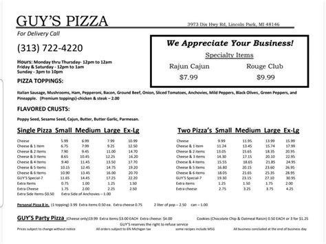 guys-pizza-menu | Guy's Pizza