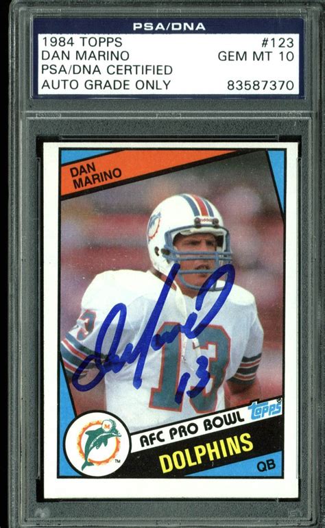 Lot Detail - Dan Marino Signed 1984 Topps Rookie Card #123 (PSA/DNA ...