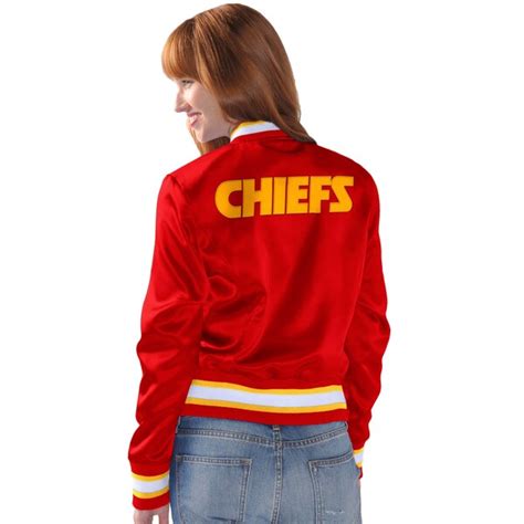 Kansas City Chiefs Starter Women's Inbound Satin Full-Zip Jacket - Red ...