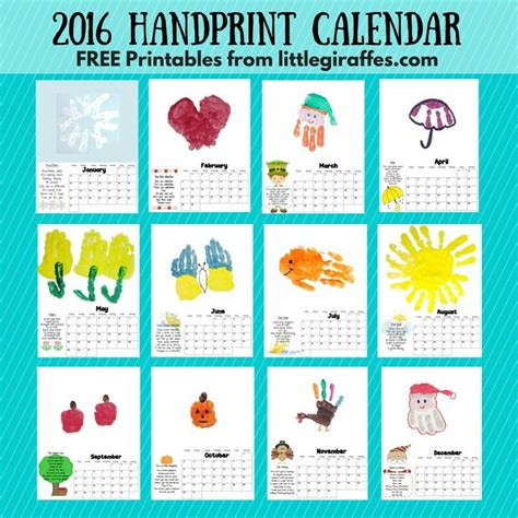 Little hand art!! | Kids calendar, Handprint calendar, Calendar craft