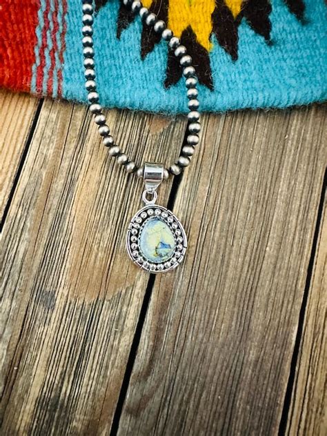 Handmade Sterling Silver & Opal Pendant - Gem