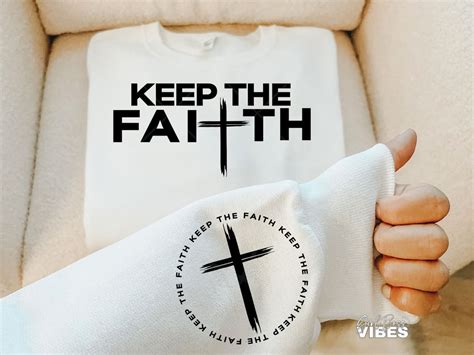 Keep the Faith SVG, Sleeve Svg, Pocket Svg, Front Back Svg, Spiritual Svg, Png, Dxf, Cut File - Etsy