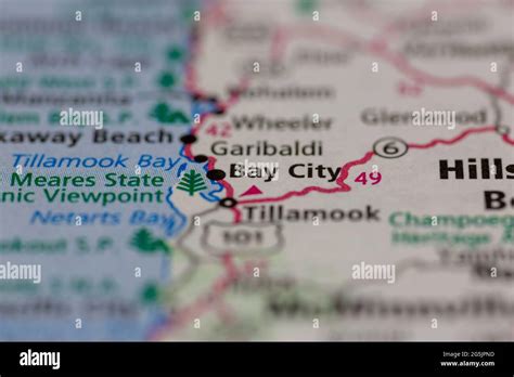 Bay city oregon map hi-res stock photography and images - Alamy