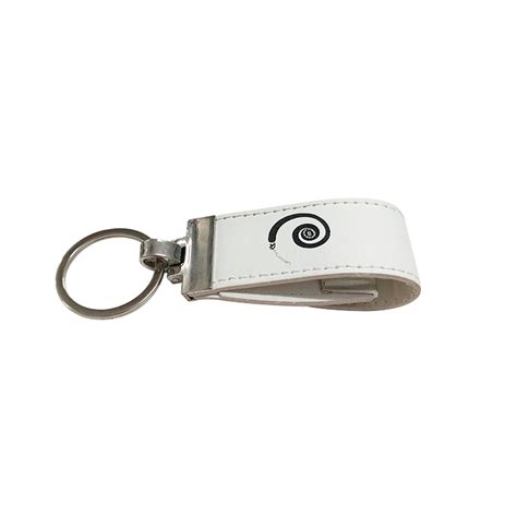 Embossed or stamping Cheapest leather usb flash drive keychain LWU304