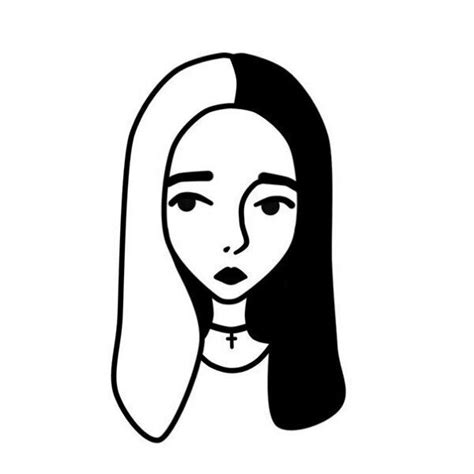 ☾pinterest | alexislee17 Black And White Drawing, Black And White Illustration, Kawaii Drawings ...