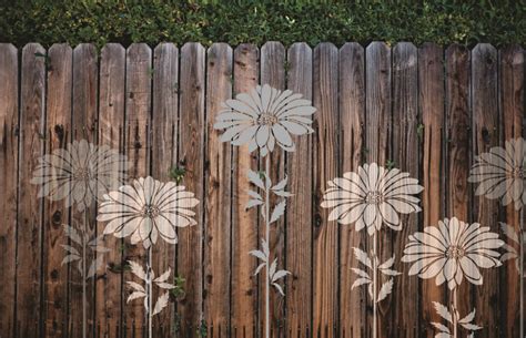 Painting Stencil Small Daisy Fence Stencil – Walls Stencils, Plaster Stencils, Painting Stencils ...