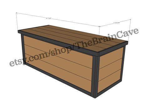 Outdoor Storage Bench Woodworking Plans - Etsy