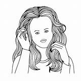 Premium Vector  Teenage girl coloring Pages For teens Art sketch template