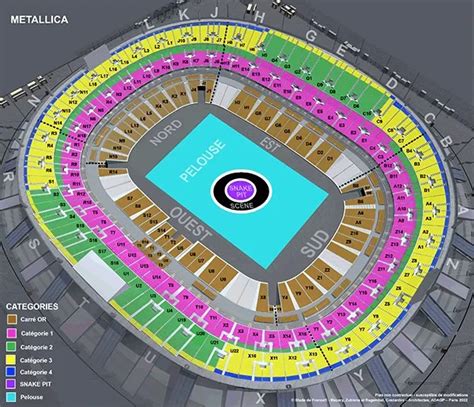 Metallica - Paris 2023 - Plan du Stade de France | Concerts-Metal