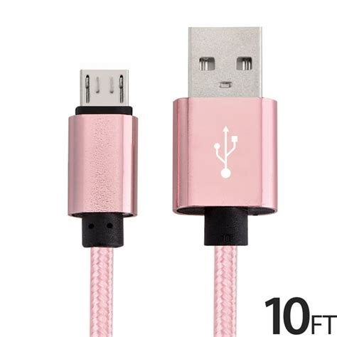Micro USB Cable Charger for Android, FREEDOMTECH 10ft USB to Micro USB Cable Charger Cord High ...