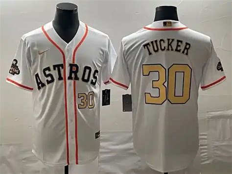 Houston Astros #30 Kyle Tucker 2023 Gold Collection White Jersey ...