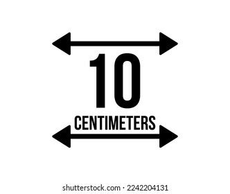 10 Centimeters Vector Measuring Unit Centimeters Stock Vector (Royalty ...