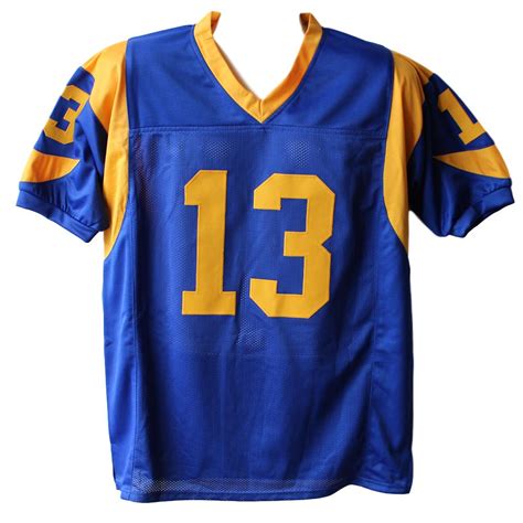 Kurt Warner Autographed/Signed St Louis Rams Blue XL Jersey JSA 24523 ...