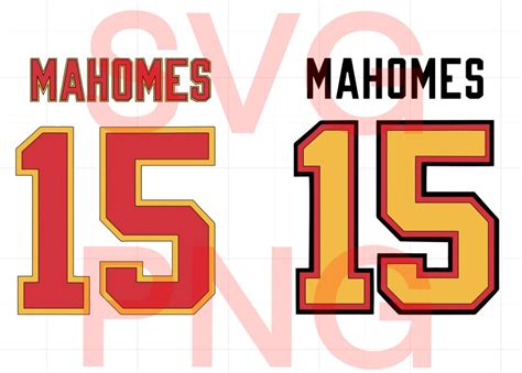 Patrick Lavon Mahomes Jersey number svg and png Kansas City | Etsy