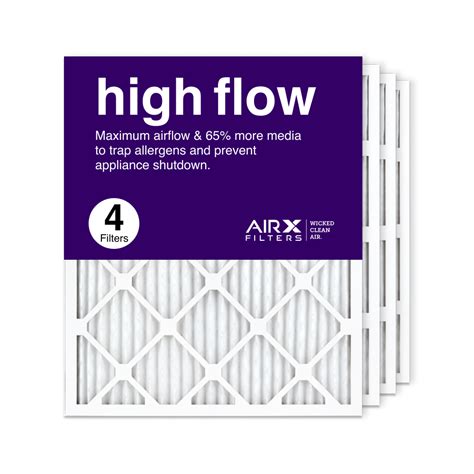 20x25x1 AIRx High Flow Pleated Air Filter product image