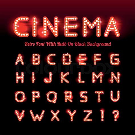 Retro cinema font | Stock vector | Colourbox