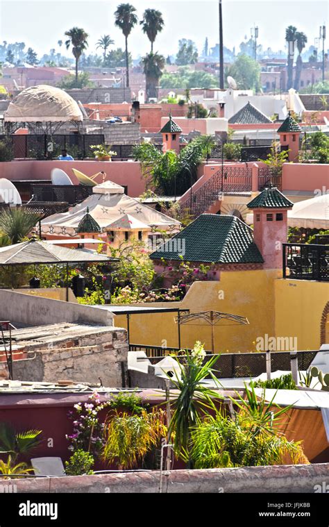 View of Marrakesh Medina Stock Photo - Alamy