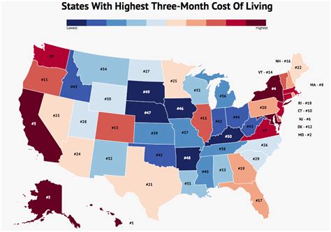 These Are The States With The Highest Three-Month Cost Of Living